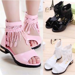 Toddler Baby Girls casual sandals children Floral Sole Kids Princess beach Sandals Shoes leather sandales filles 220607