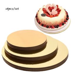 Antiscalding Aluminium Foil Cake Tray Boards Set of 18 circle bases 6 inches 8 0 inches 6 Each Y200612