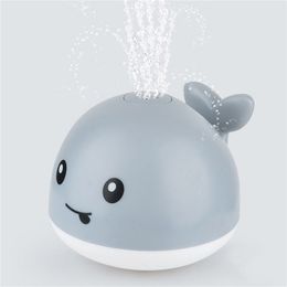 Baby Light Up Bath Tub Toys Whale Water Sprinkler Pool Toys for Toddlers Infants Whale Water Sprinkler Pool Toy 220531