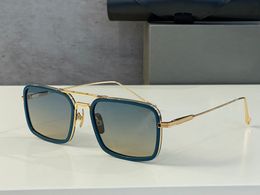 Gold Green Gradient Square Sunglasses Eight Men Summer Sun Shades gafas de sol Sonnenbrille UV400 Eyewear with Box
