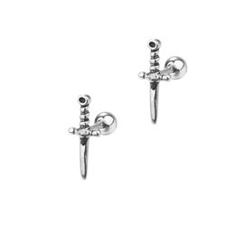 vintage earrings Canada - Stud Arrival Hip Hop Body Piercing Jewelry Vintage Earrings Women Men Punk Dagger