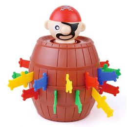 Funny Pirate Barrel Toys Lucky Game Jumping Bucket Sword Stab TRicky Toy Family Jokes For child kid Gift 220628