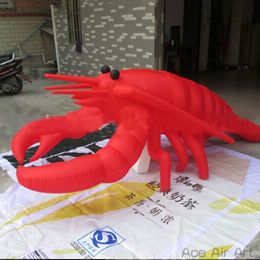 Door to Door Cute Inflatable Lobster Animal Model With Fan For Advertising/ Party/Show Decoration Made By Ace Air Art