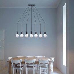 Pendant Lamps Modern LED Lamp Black/White Nordic Hanging Light Creative Note For Bar Table Kitchen Island Dining RoomPendant