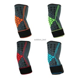 1PCS Adjustable Elbow Support Strap Band Gym Sport Elbow Protective Pads Absorb Sweat Sport Basketball Arm Sleeve Elbow Brace