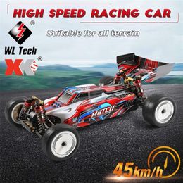 WLtoys 104001 Rc Car 45km/H 1:10 Scale 4WD Drive Off-Road 2.4G R Control Remote Car Kids Electric RC Toys Vehicle 220429