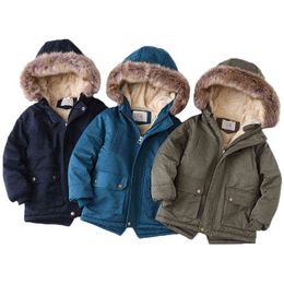 Boys Winter Jacket Windproof Warm Kids Snowsuit 2020 Children Thicker Outerwear Boy Zipper Jacket Children Clothes Parka Kids J220718