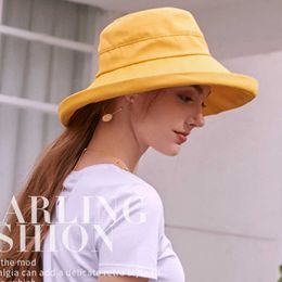 Summer Wide Brim Bonnet Sun Hat Women's Floppy Fisherman Cap Unisex Ladies Casual High-quality Bucket UPF50+ Visor