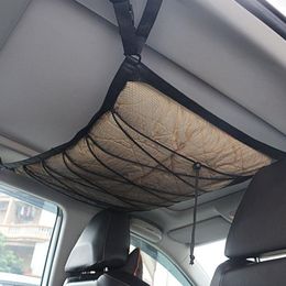 car trunk net Canada - Car Organizer Portable Ceiling Storage Net Pocket Roof Interior Cargo Bag Trunk Sundries For SU V