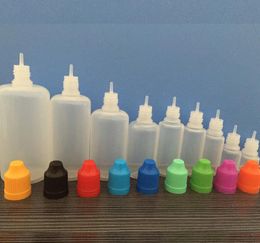 2021 new 100 Sets 15ml (1/2 oz) Plastic Dropper Bottles CHILD Proof Caps & Tips PE LDPE E For Vapor Cig Liquid 15 ml