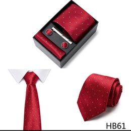 Bow Ties High Grade Silk Tie Handkerchief Set Male Necktie Suit Accessories Drop Men Solid Fit Wedding Gift HolidayBow