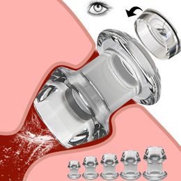 5 Sizes Hollow Anal Plug Soft Speculum Prostate Massager Butt Enema sexy Toys For Woman Men Dilator Products Siswet