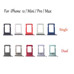 10pcs/lot Dual /Single SIM Card Tray Holder Slot with Rubber Waterproof Gasket Replacement incl. Open Eject Pin for iPhone 12 Mini Pro Max