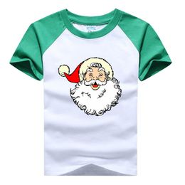 T-shirts Christmas Clothes Baby Kids Short Sleeve T Shirt Girls And Boys Clothing Cotton Cartoon Print Children Party TopsT-shirts