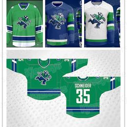 MitNess Johnny Canuck AHL 2021 Custom Hockey Jersey Any Number And Name Mens Womens Youth All Stitched size s-4xl