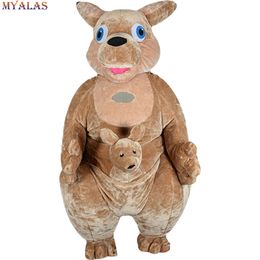 Mascot doll costume Giant Kangaroo Mascot Costume Adult Anime Kits Mascotte Carnival Costumes Animal inflatable Kangaroo mascot costumes
