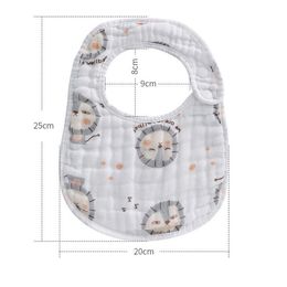 Newborn Baby Bibs Burp Cloths saliva towel male female bag Thin soft Flower U type 360 degree Feeding children Cotton waterproof Bib eating Bag 8 layer gauze mix bags