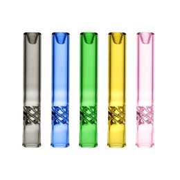 Smoking Colorful Pyrex Thick Glass Dry Herb Tobacco Preroll Rolling Filter Cigarette Holder Catcher Taster Bat One Hitter Pipes Innovative Design Handpipes DHL