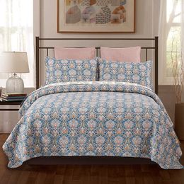 Bedding e DAYDAY Double Bed oon loral 3 rined Quiled Quil illowa 220823