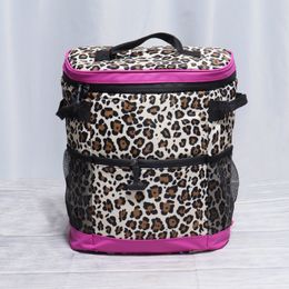 3pcs Lot Leopard Cooler Backpack Nylon Outdoor Travel Picnic Insulated Bags US Warehouse Western Style Family Camping Accessories Carrier Case DOM1062003