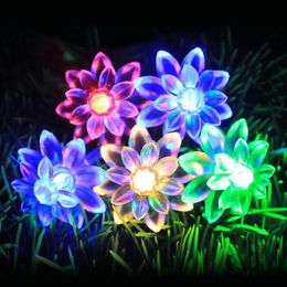 Strings Solar Led String Holiday Lighting Decoration Christmas Wedding Party Fairy Indoor Outdoor Street Living Room Garden Lotus FlowerLED