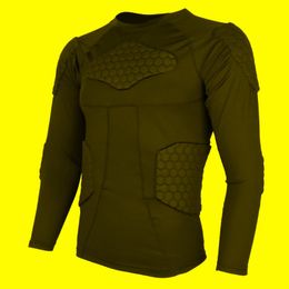 Racing Jackets Adult Men Padded Compression Shirt Plus Size Protective T Chest Back Protector For Cycling Football Baseball SoccerRacing Rac