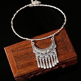 Pendant Necklaces Bohemian Style Ethnic Women's Round Necklace Fashion Metal Tassel 2022 Gypsy Jewellery AccessoriesPendant