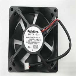 nidec inverter UK - Wholesale fan: original NIDEC 8025 D08A-24TS2 01 24V 0.23A 8cm two-wire inverter fan