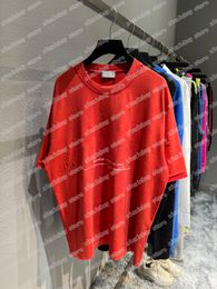 22ss Women Designers t shirt tee scissors print short sleeve Man Crew Neck paris Streetwear green red black xinxinbuy XS-L