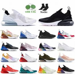 Outdoor Jogging Trainers 270 Sports OG Running Shoes Women Mens Triple White Black Barely Rose Top Quality BE True Guava Ice Photon Blue Platinum Volt 270s Sneak f9pl#