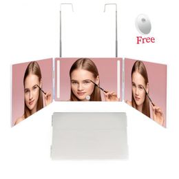 Compact Mirrors Adjustable And Portable 3 Way Mirror Trifold For Self Hair Cutting Styling DIY Haircut Tool Beauty Tools Real GlassCompact C