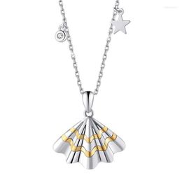 Pendant Necklaces 925 Sterling Silver Sea Shell Necklace Star Chain Charm