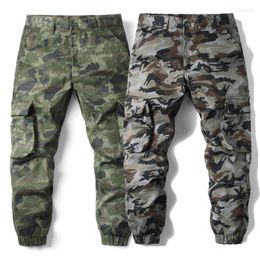 Men's Pants Two-tone Camouflage Men Army Straight Baggy Military Multi-pocket Washing Cargo Male Casual Plus Size 40Men's Naom22