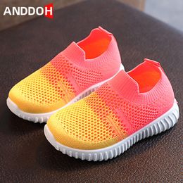 Size 22-33 Children Sports Shoes Light Soft Bottom Kids Breathable Mesh Running Sneakers for Girls Boys Baby Colourful Shoe 220616