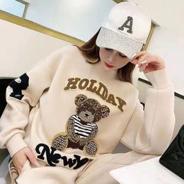 Women's Hoodies & Sweatshirts Casual Fashion Fleece Sweater Sports Suit 2022 Spring Autumn And Winter Net Red Temperament High-end Two-piece