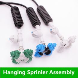 10pcspack Fogger Cross Misting Hanging Assembly Sprinkler Cooling For Garden Greenhouse Irrigation BB104 Y200106