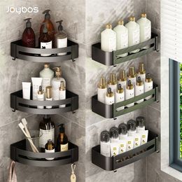 Bathroom Shelf Shower Shelves Corner Aluminum Wall Mount Storage Rack Holder Organizer Home Appliance 220507
