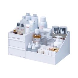 Makeup Organiser for Cosmetic Large Capacity Cosmetic Storage Box Organiser Desktop Jewellery Nail Polish Makeup Drawer Container 210330