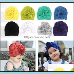 Beanie/Skl Caps Hats Hats Scarves Gloves Fashion Accessories Candy Colours Kids Flower Cap Solid Colour Beanie Crochet Girls Cute Hat New B
