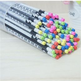 72pcs wooden music piano pencil cute kids s with eraser school office writing children 2B graphite Y200709