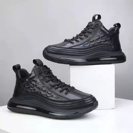 Faux Cowhide Print Sneakers Men Shoe Boots Men s Casual Shoes Luxury Fashion Chic Slim Leather Big Size 48 220808