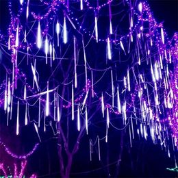 Waterproof Meteor Shower Rain Tubes LED String Lights Lamp Christmas Tree Festoon Lights Wedding Decoration Holiday lights Xmas 201203