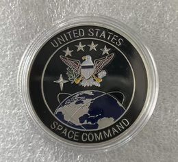 5pcs/lot United States Space Force Logo Silver Challenge gift US Command - USA Military Plated Commemorative Coin.cx