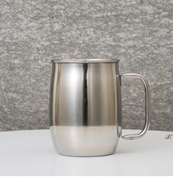 1000Ml Mug Coffee Tea Cup Mugs Stainless Steel liner Water Cup Ear Hanging Portable Beer Cups Travel Bottler JLB15052