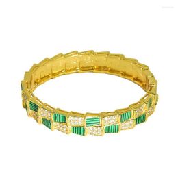 -Pulseira de pulseira para mulheres cobra zircão de pedra natural fantasia de luxo jóias africanas dubai presente de natal feminino bracele trum22