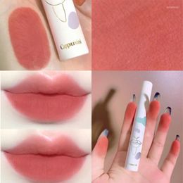 Lip Gloss Cappuvini Pudding Small White Tube Lipstick Water-light Mirror Non-stick Cup Longlasting Moisturising Makeup TSLM2Lip