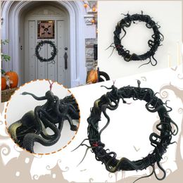 Decorative Flowers & Wreaths Christmas Wooden Wreath Door Hanging Wall Decoration Pendant Doorplate PendantDecorative