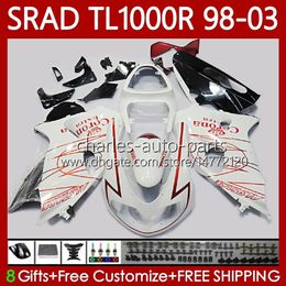 OEM Body For SUZUKI SRAD TL1000R TL-1000R TL1000 R 98 99 00 01 02 03 Bodywork 118No.76 TL 1000R 98-03 White black TL-1000 TL 1000 R 1998 1999 2000 2001 2002 2003 Fairing Kit