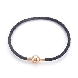 Link Chain Kissitty 2Colors Braided Leather Cord Bracelets With Brass Clasps Rope Bracelet Basic Jewellery FindingsLink