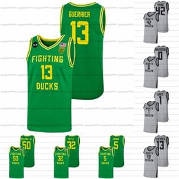 A3740 Custom Oregon Ducks NCAA College Basketball Jersey 13 Quincy Guerrier 42 Jacob Young 50 Eric Williams Jr. 0 Will Richardson 32 Nathan Bittle